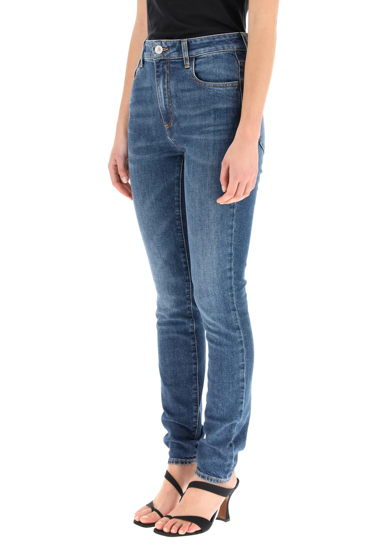 The Attico High-Rise Slim Fit Jeans