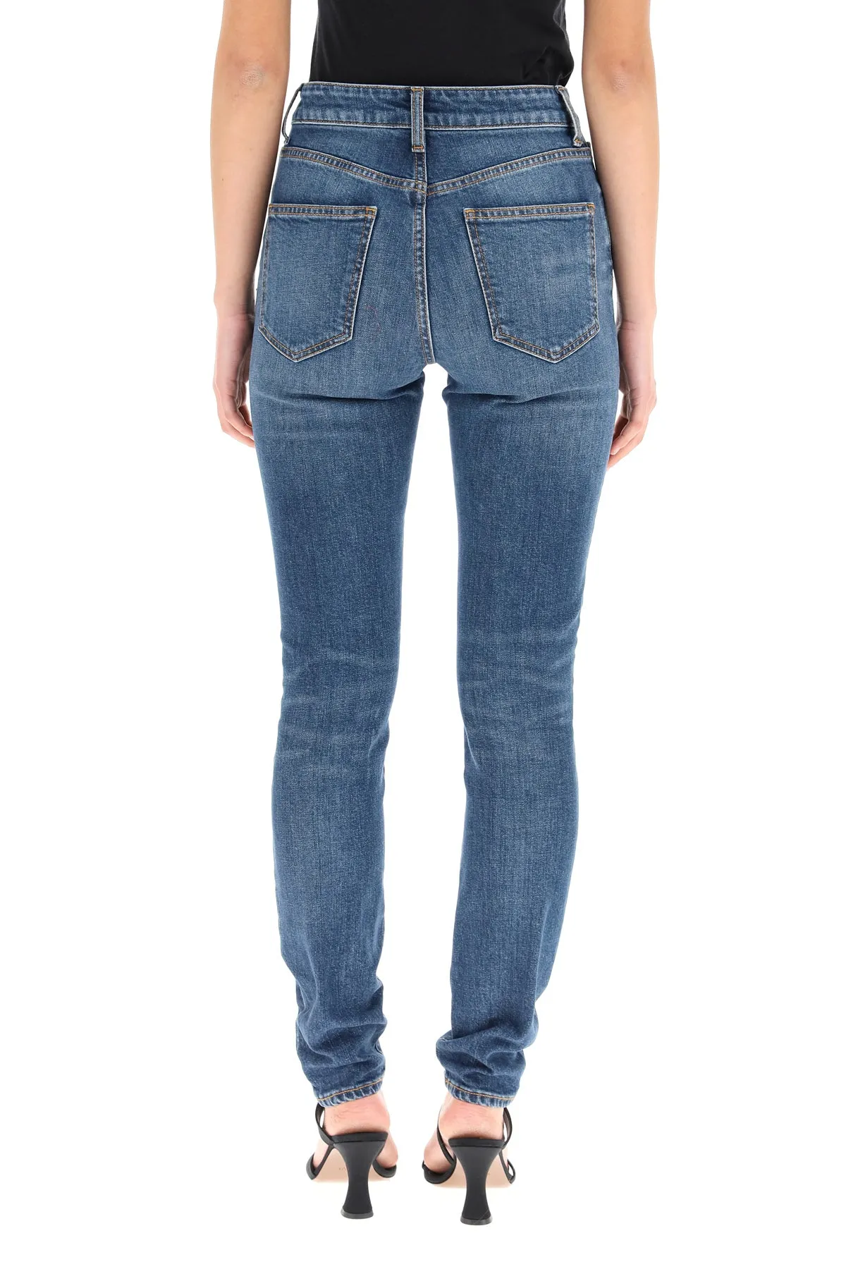 The Attico High-Rise Slim Fit Jeans