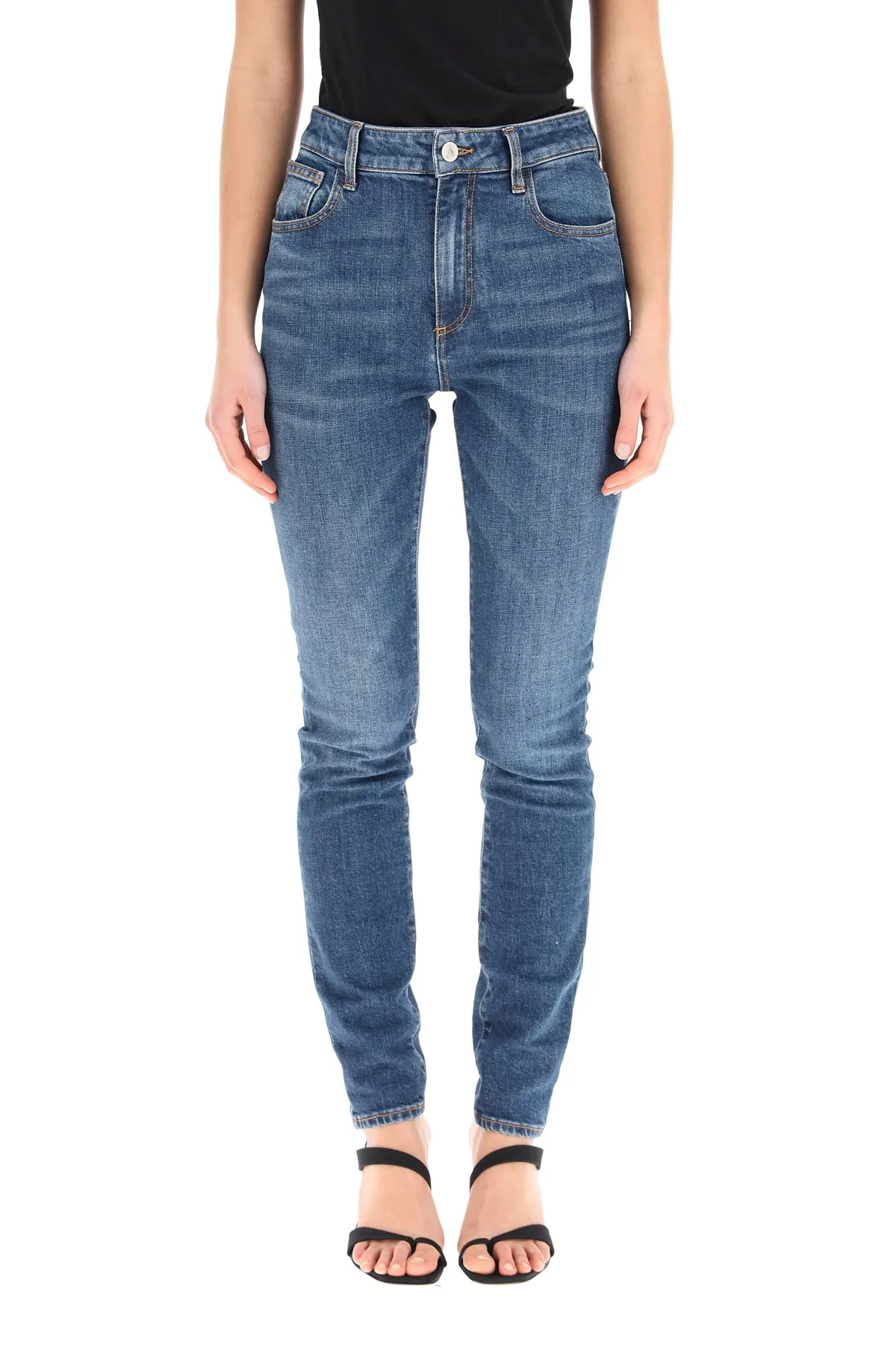 The Attico High-Rise Slim Fit Jeans