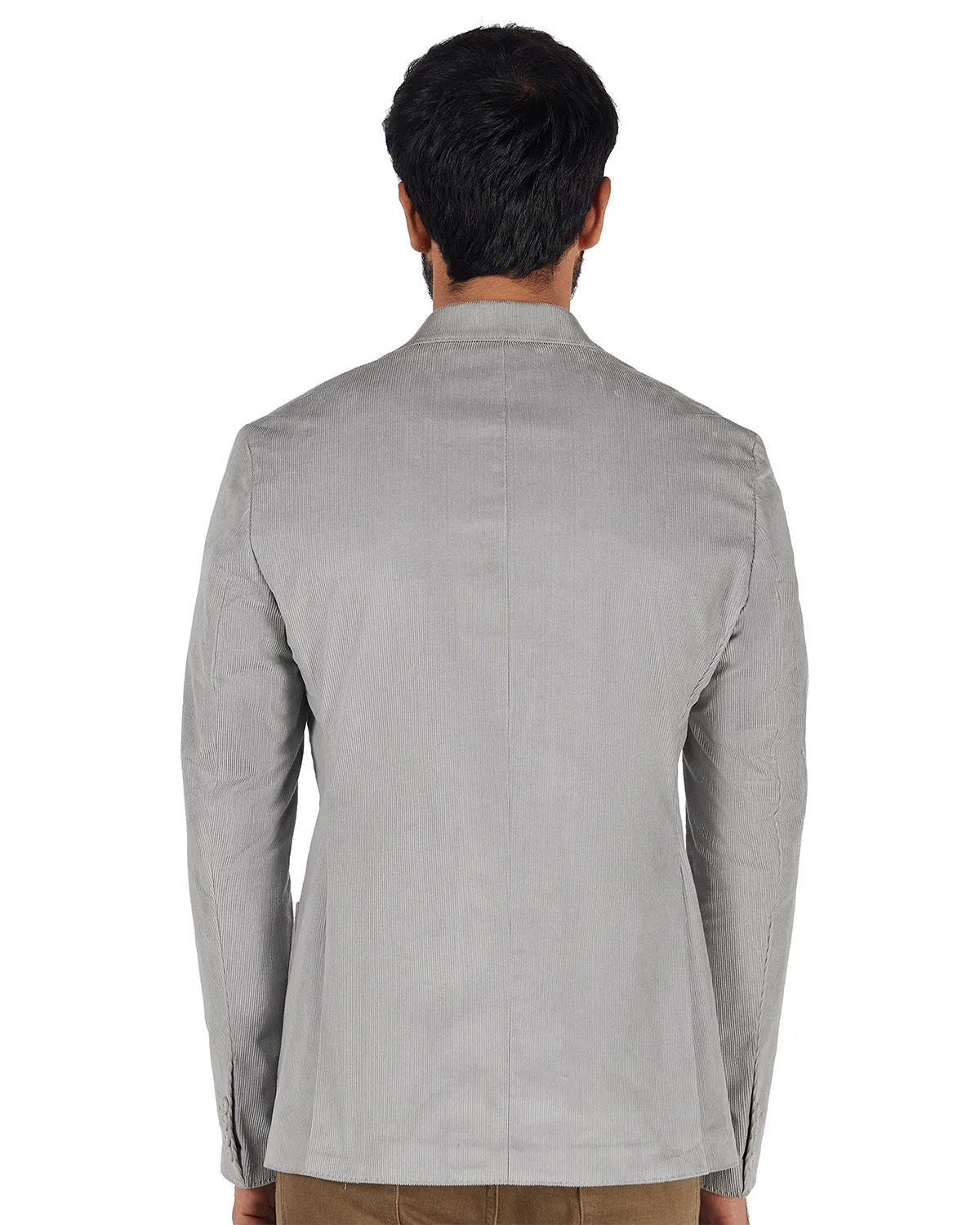 The Belgravia Stretch Corduroy Blazer - Light Grey