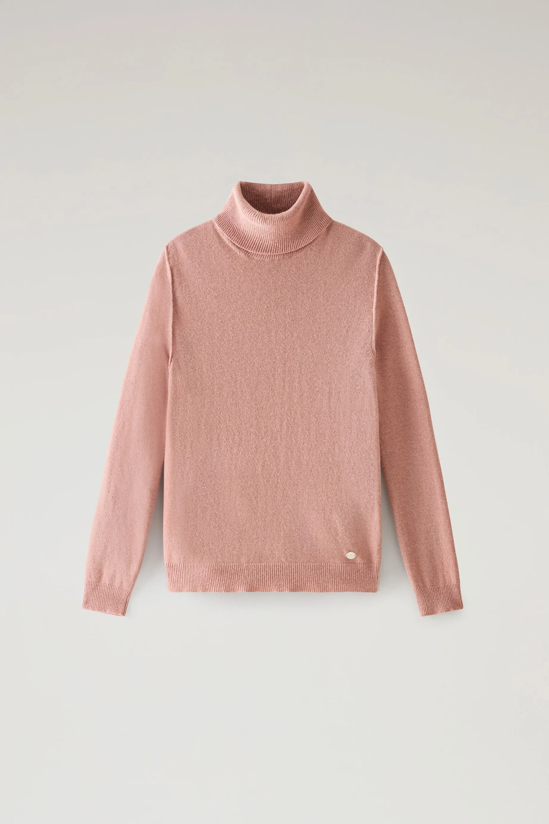 Turtleneck Sweater in Wool Blend Dry Rose