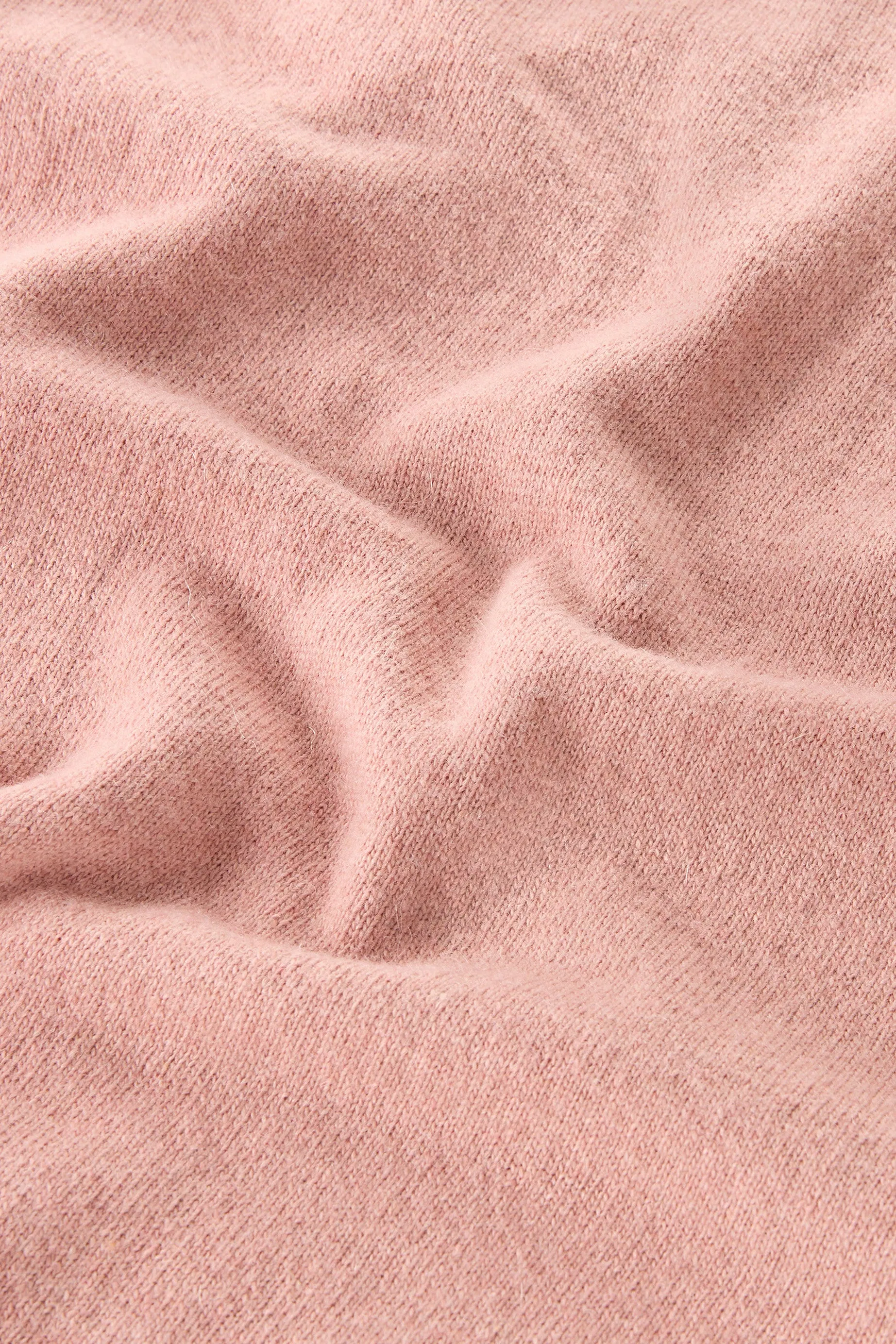 Turtleneck Sweater in Wool Blend Dry Rose
