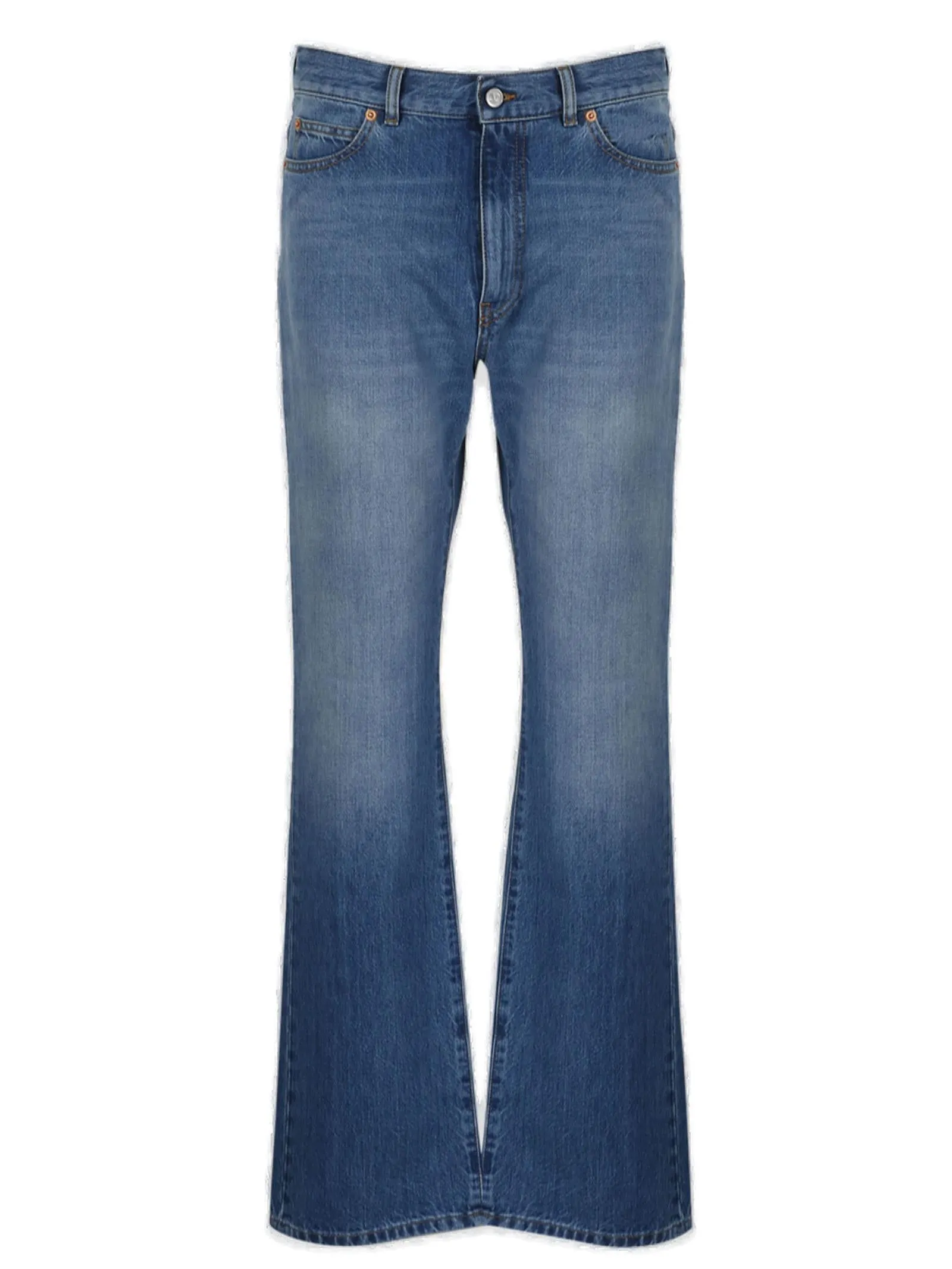 Valentino Button Detailed Straight Leg Jeans
