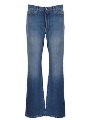 Valentino Button Detailed Straight Leg Jeans