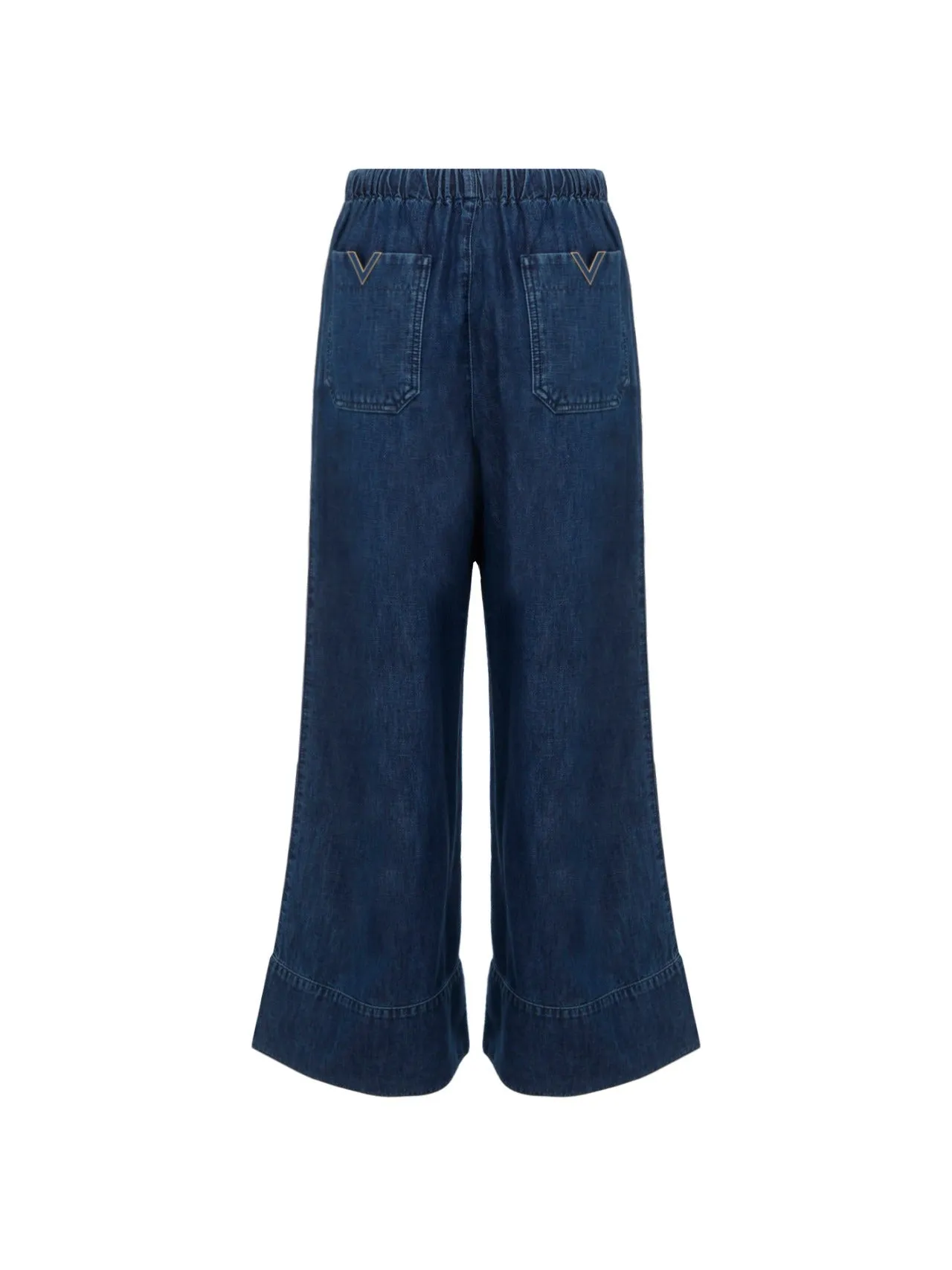 Valentino Drawstring Wide-Leg Jeans
