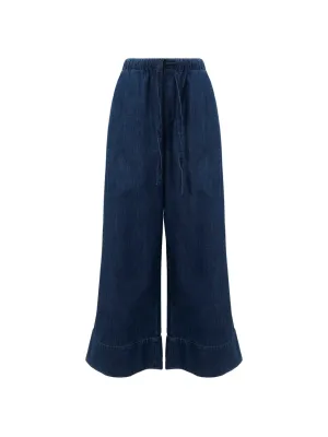 Valentino Drawstring Wide-Leg Jeans