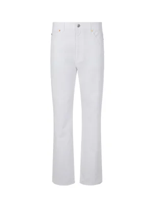 Valentino	Logo Printed Straight Leg Jeans
