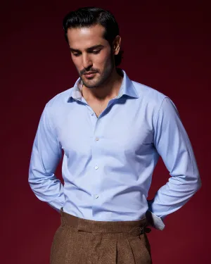 Veritas Slubby Twill Shirt - Light Blue