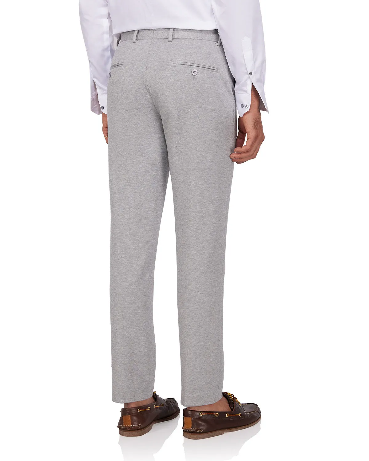 Versa Knit Stretch Dress Pants - Light Grey