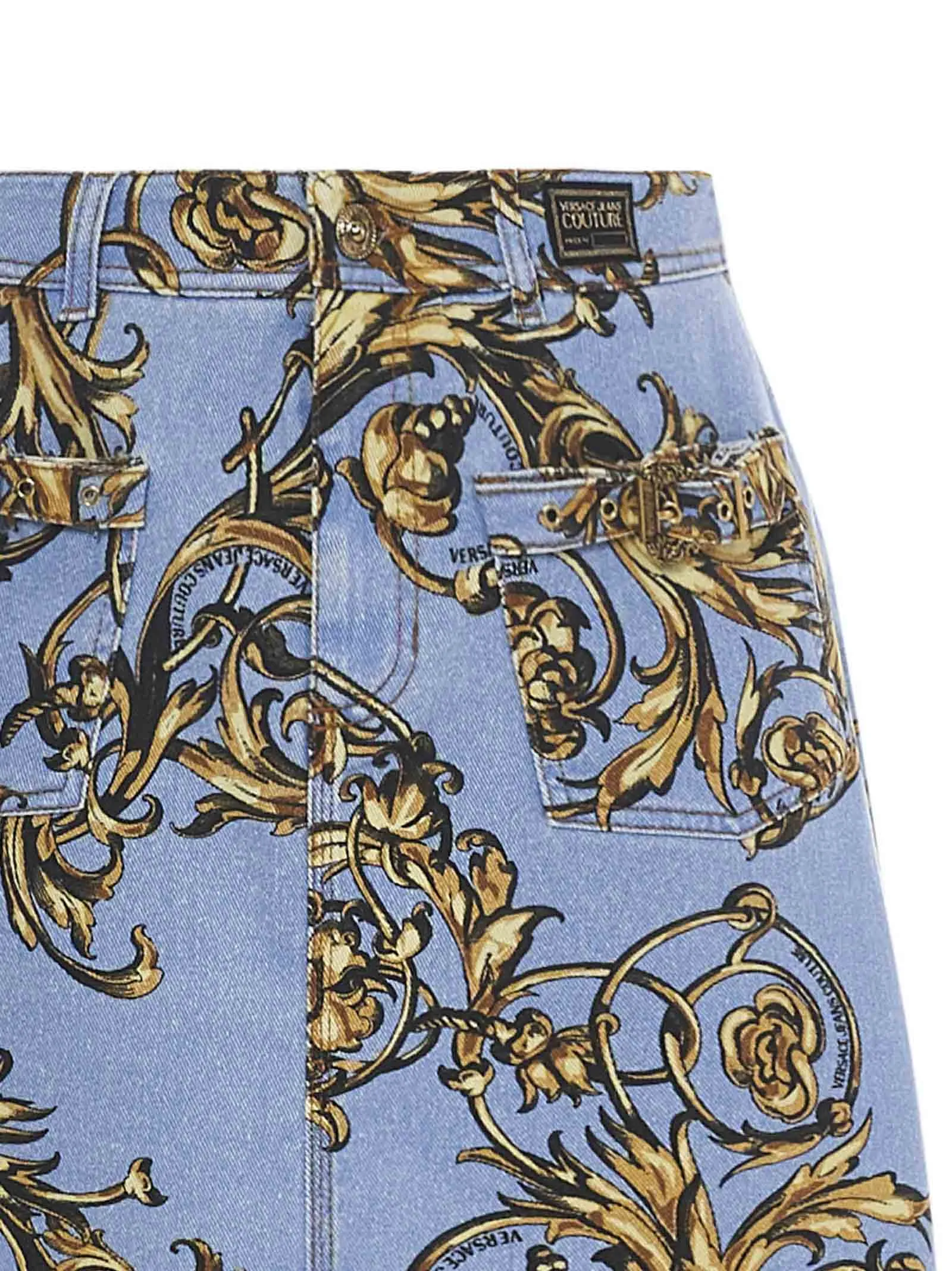Versace Jeans Couture Printed High-Rise Mini Skirt