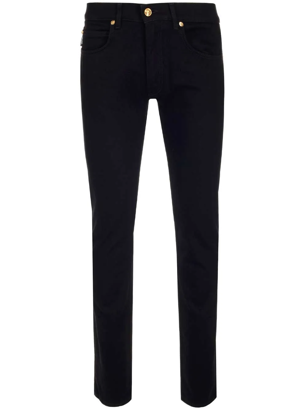 Versace Logo Plaque Straight-Leg Jeans
