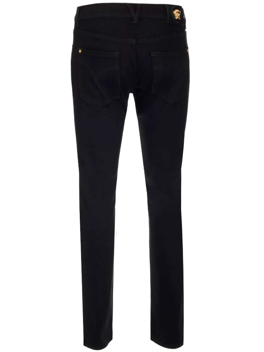Versace Logo Plaque Straight-Leg Jeans