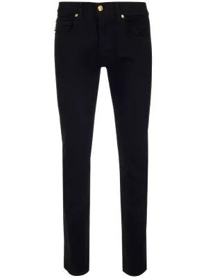 Versace Logo Plaque Straight-Leg Jeans