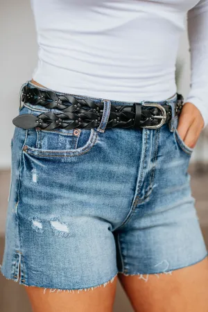 Vinelle Braided Belt - Black