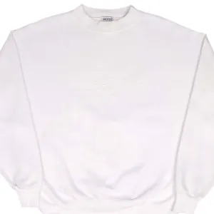 VINTAGE GUESS JEANS EMBROIDERED WHITE SWEATSHIRT 1990S SIZE SMALL MADE IN USA