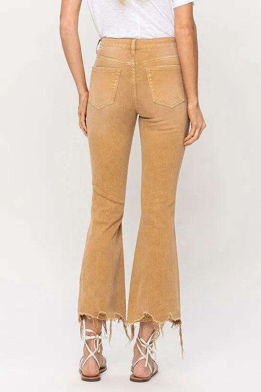 Vintage High Rise Crop Flare Jeans
