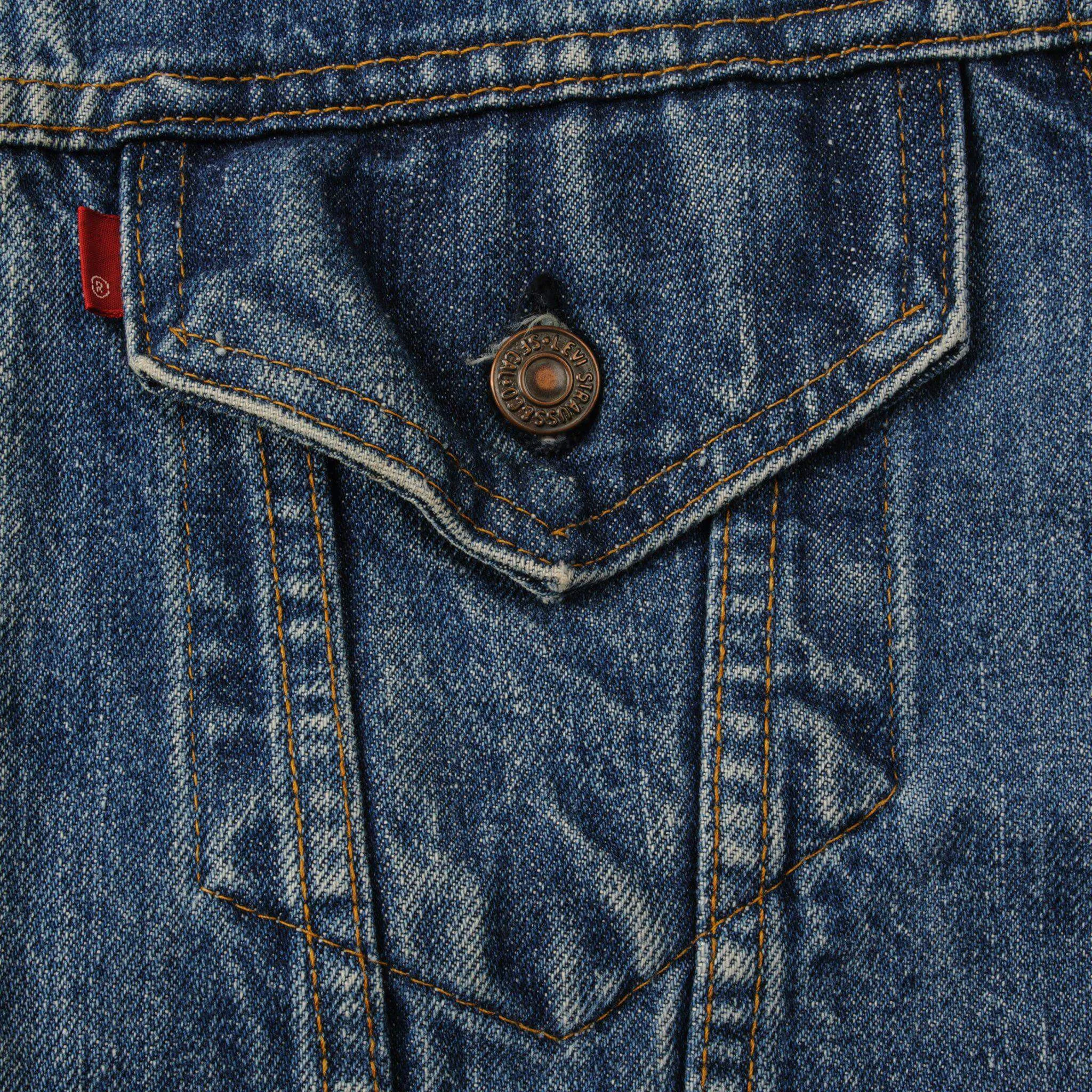 VINTAGE LEVIS JACKET SINGLE STITCH SIZE 46 MADE IN USA