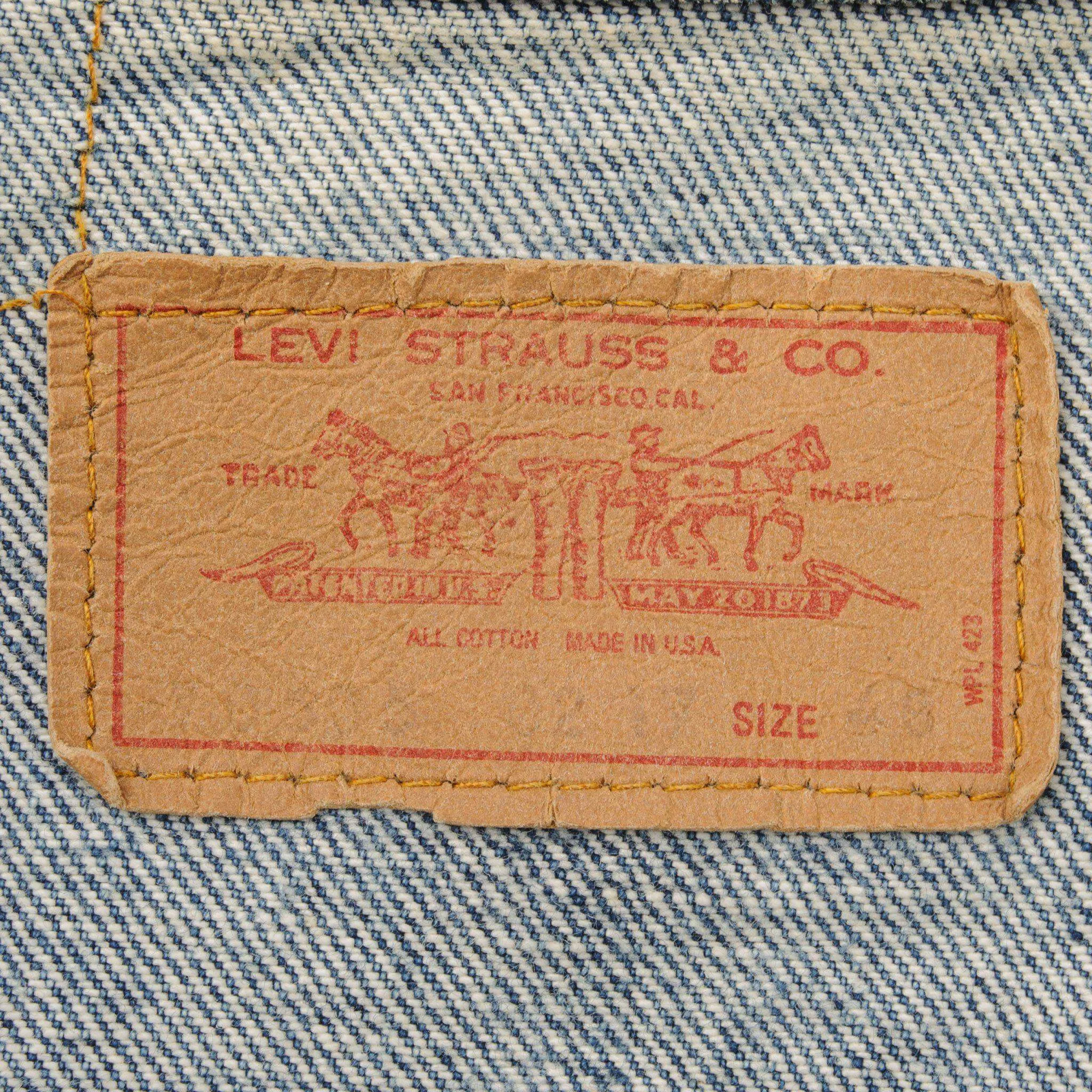 VINTAGE LEVIS JACKET SINGLE STITCH SIZE 46 MADE IN USA