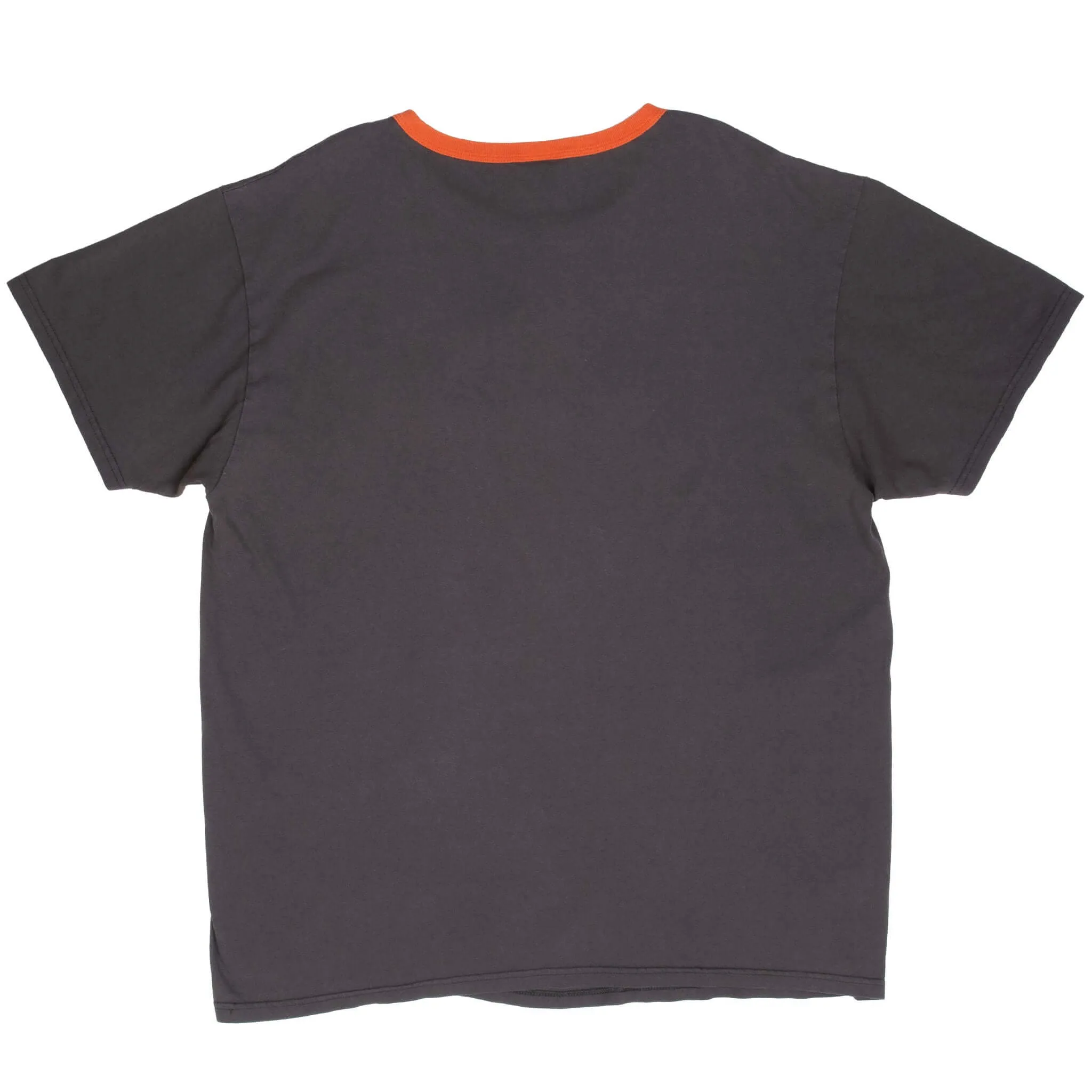 VINTAGE NAUTICA JEANS DARK GREY RINGER TEE SHIRT 2000S XL
