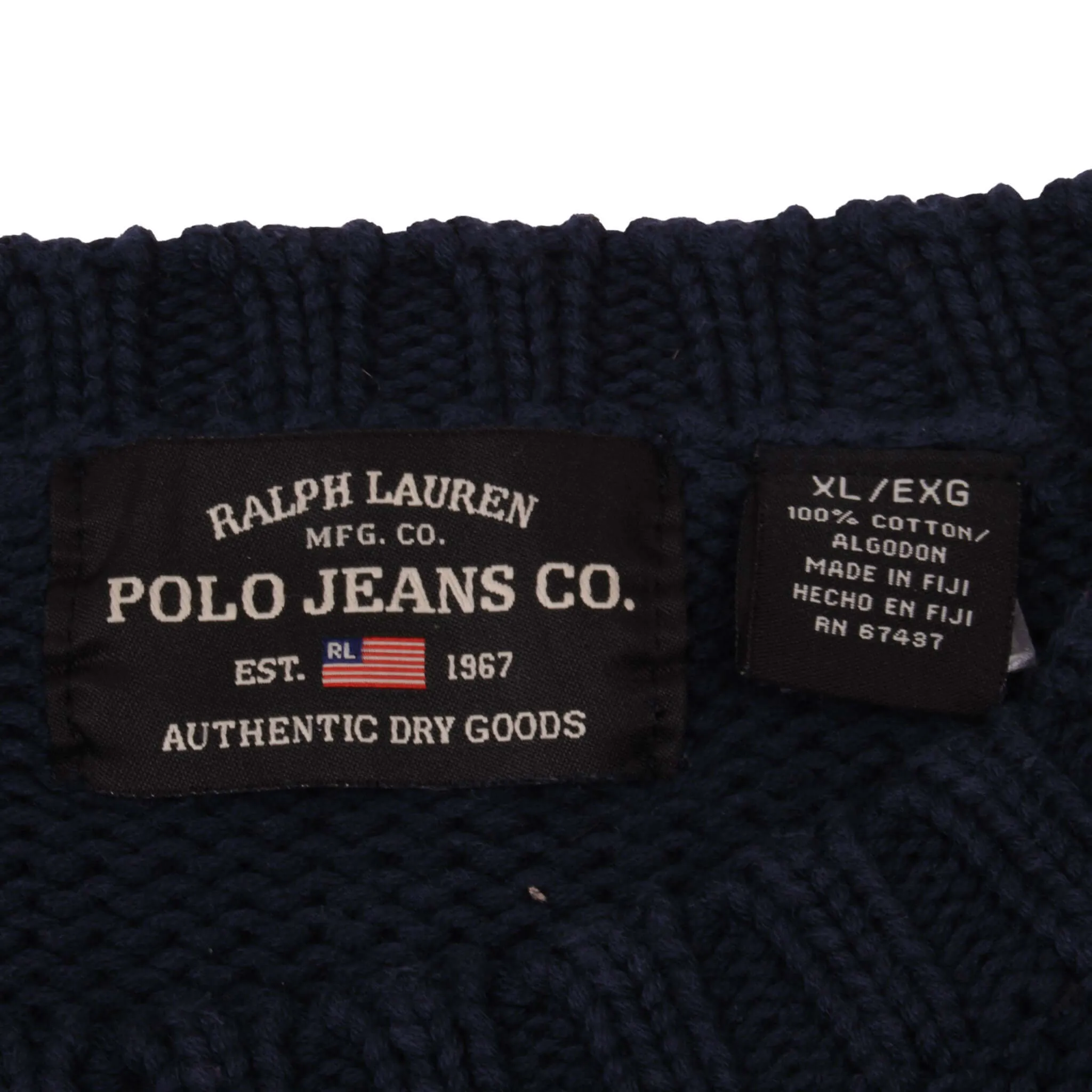 VINTAGE RALPH LAUREN USA FLAG KNIT 1990S SWEATSHIRT SIZE XL