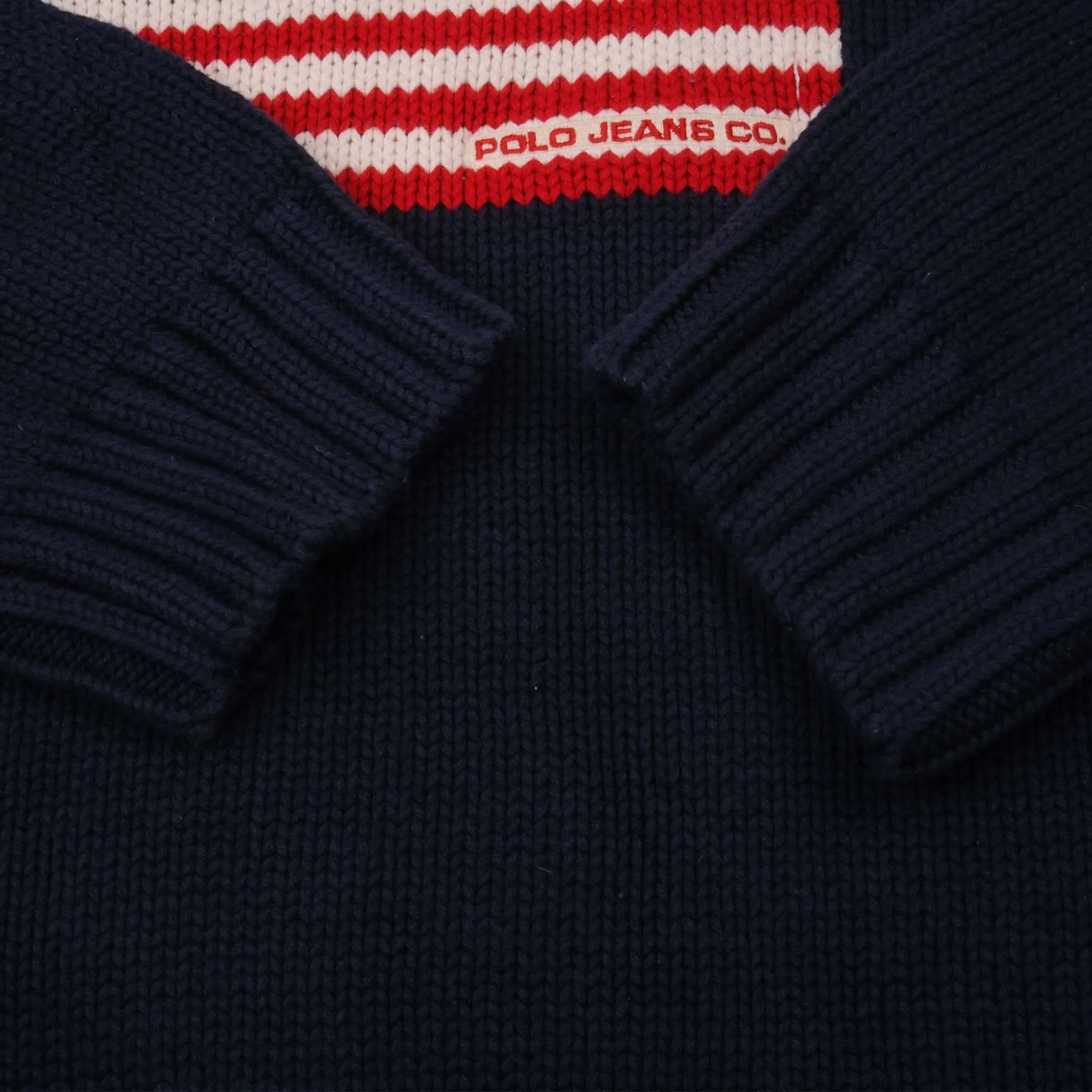 VINTAGE RALPH LAUREN USA FLAG KNIT 1990S SWEATSHIRT SIZE XL