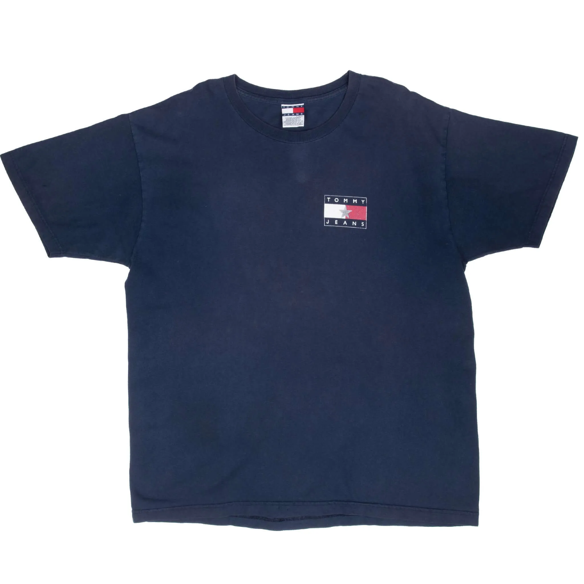 VINTAGE TOMMY JEANS BLUE TEE SHIRT 1990S XL