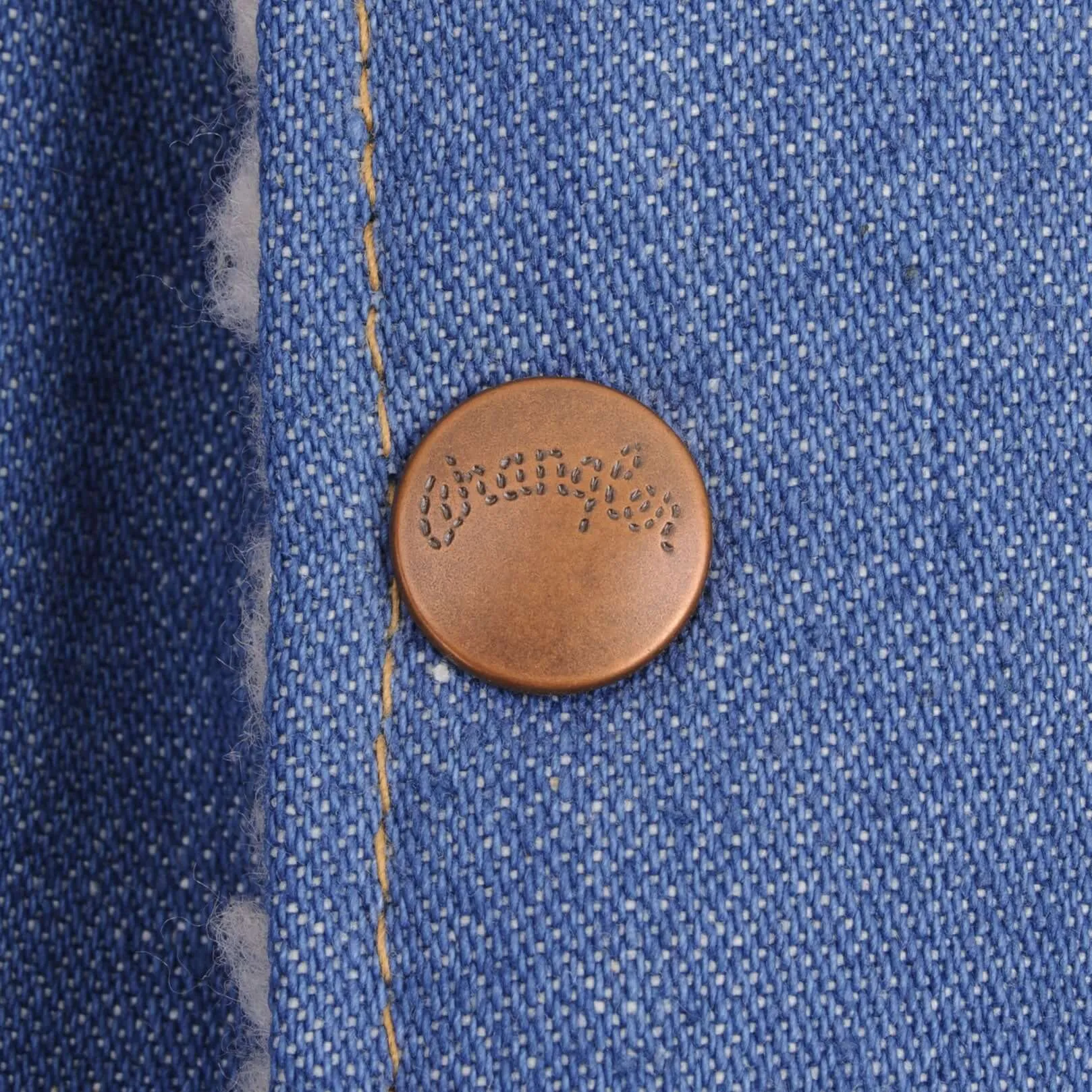 VINTAGE WRANGLER NO FAULT SHERPA DENIM VEST JACKET SMALL MADE USA 1980S NOS