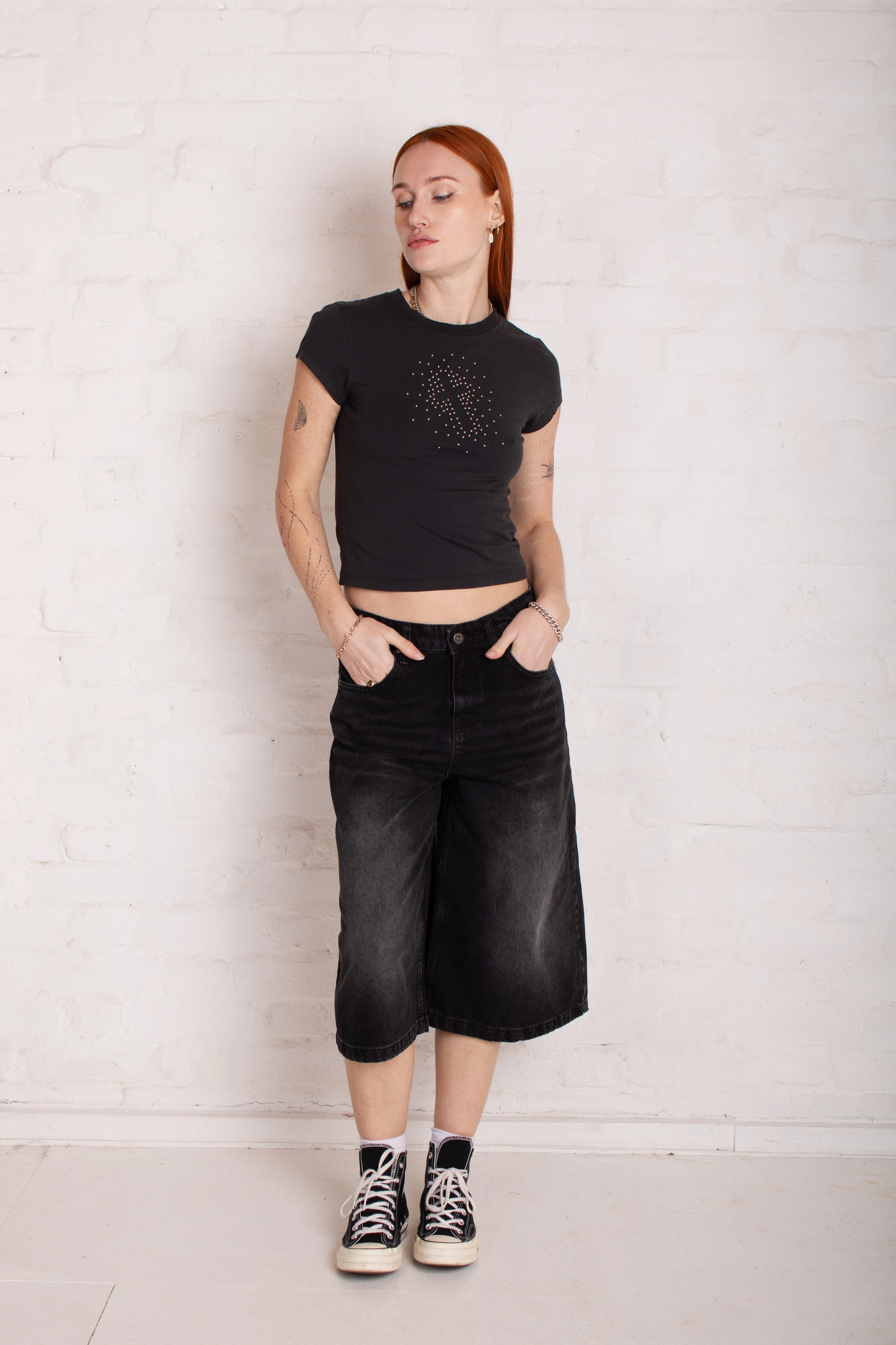 Washed Black Release Jorts