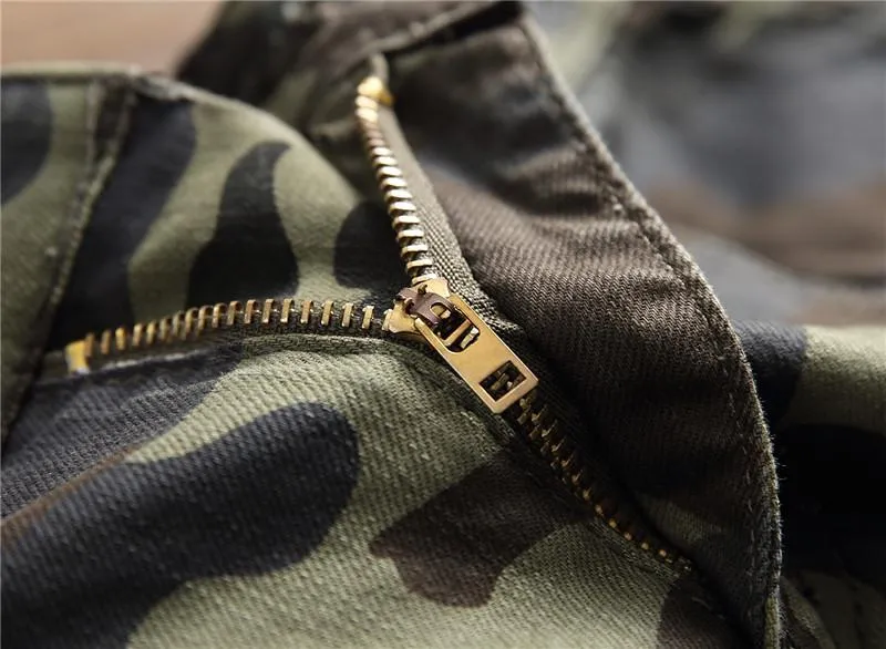 West Louis™ Camo Multi-Pocket Casual Jeans