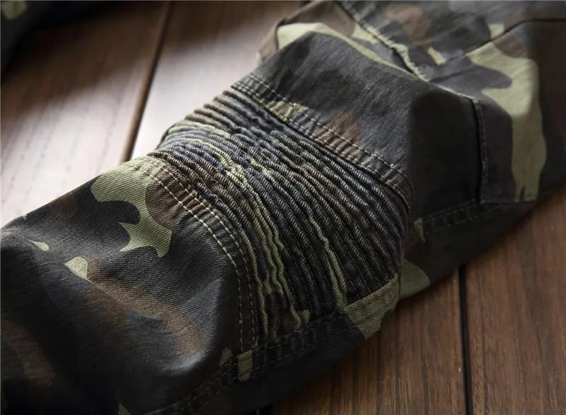 West Louis™ Camo Multi-Pocket Casual Jeans