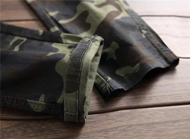 West Louis™ Camo Multi-Pocket Casual Jeans