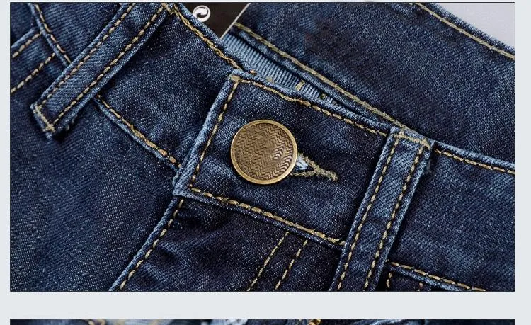 West Louis™ Denim Casual Blue Jeans