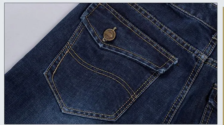 West Louis™ Denim Casual Blue Jeans