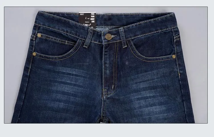 West Louis™ Denim Casual Blue Jeans