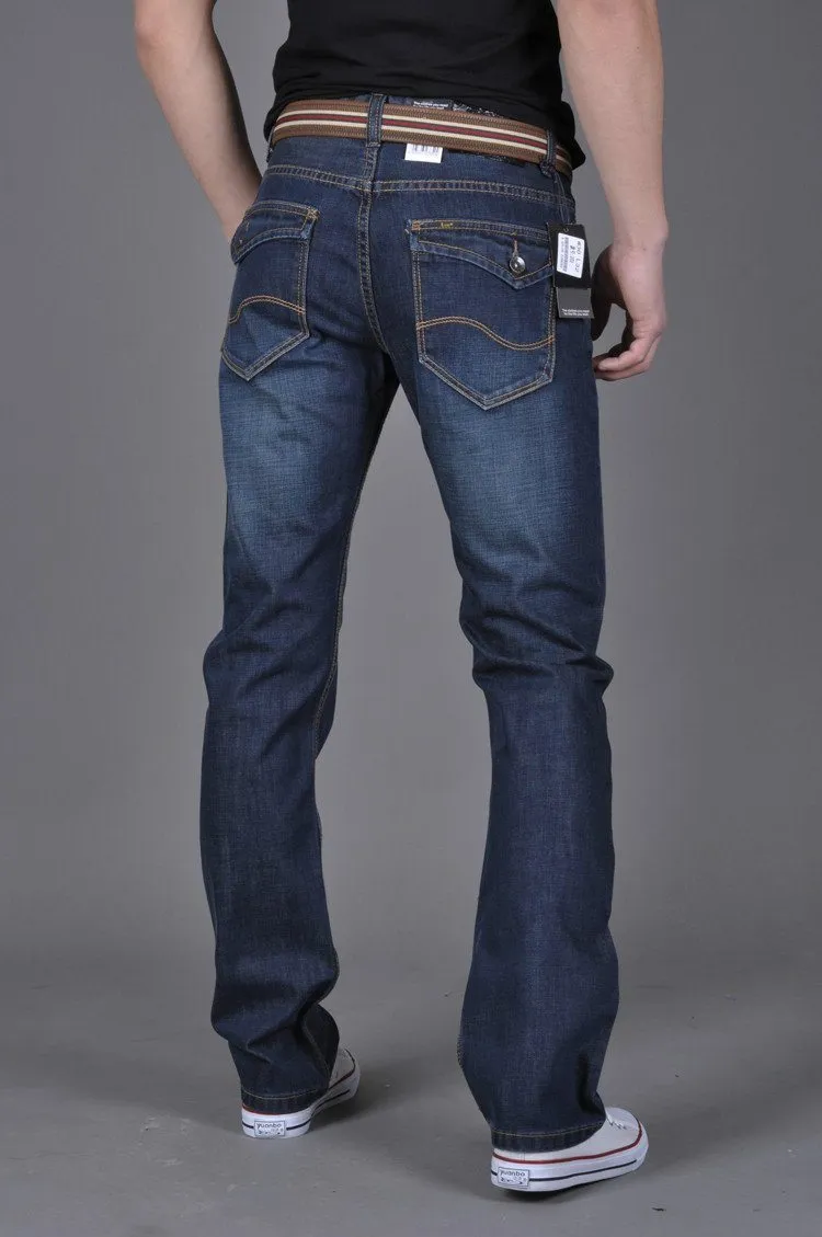 West Louis™ Denim Casual Blue Jeans