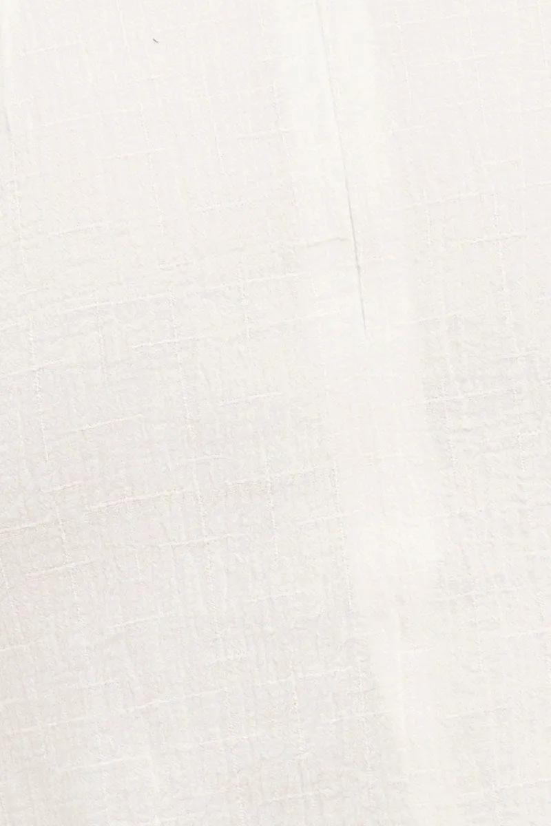 White Front Tie Wrap Mini Skirt