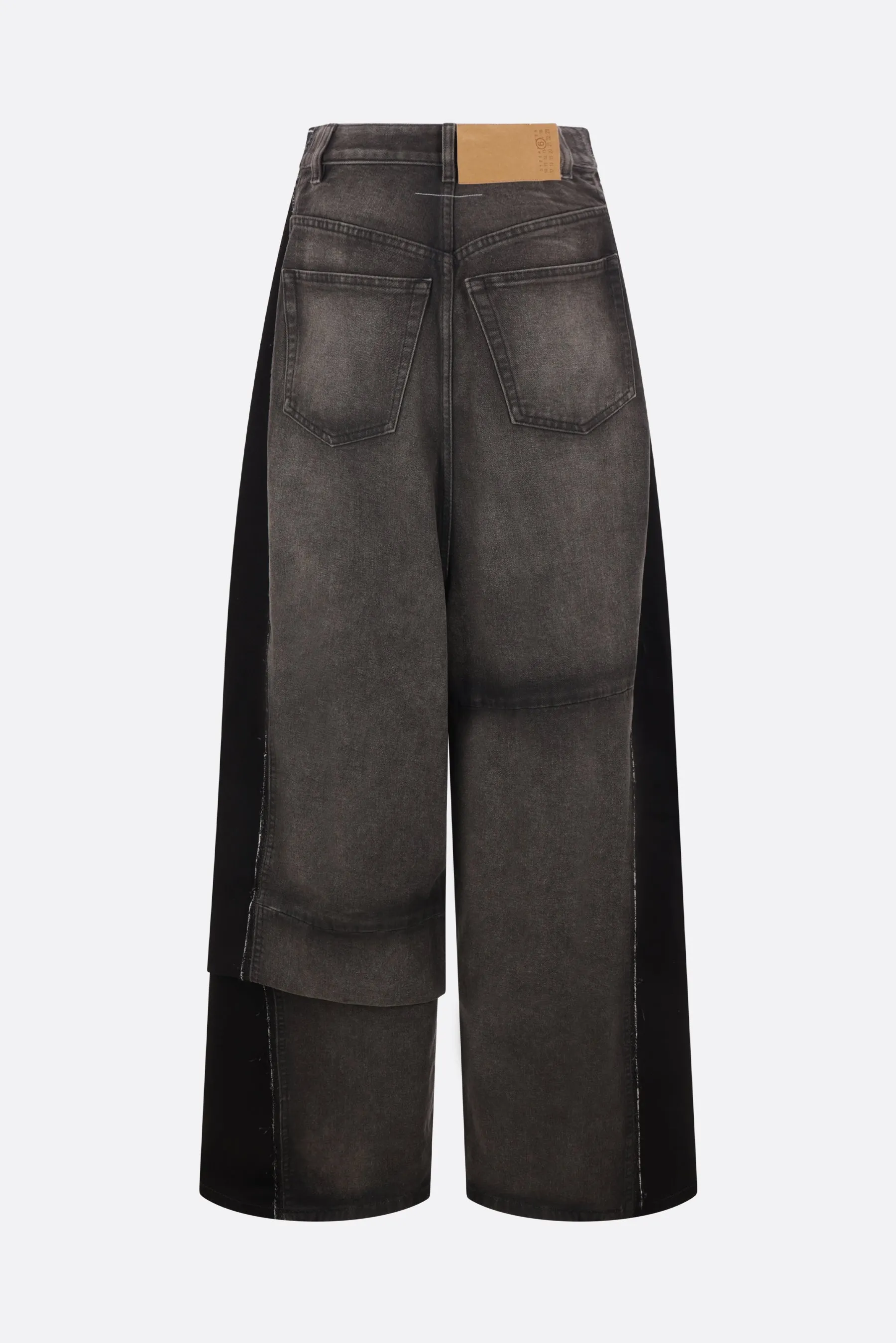 wide-leg denim jeans