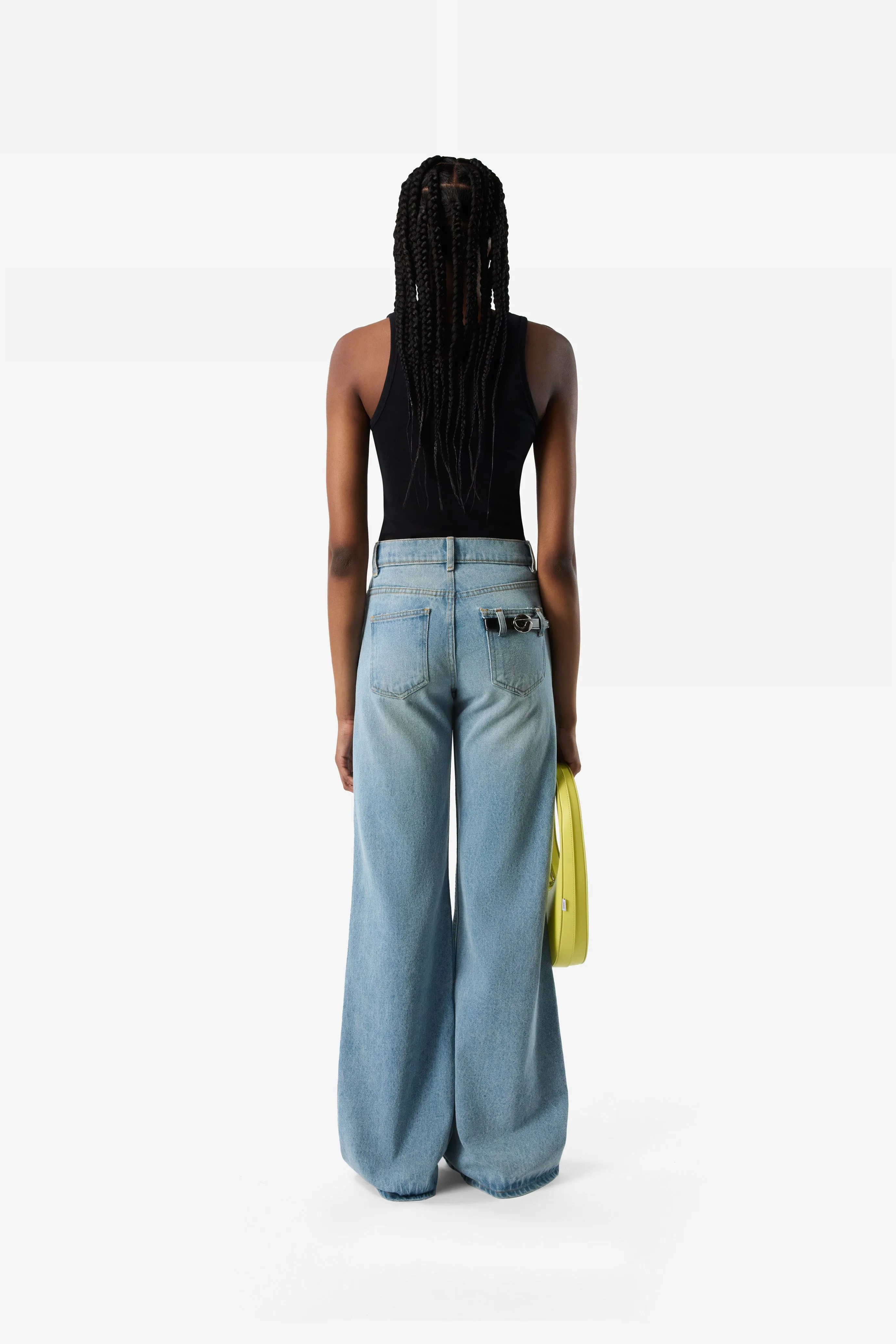 Wide Leg Denim Pants