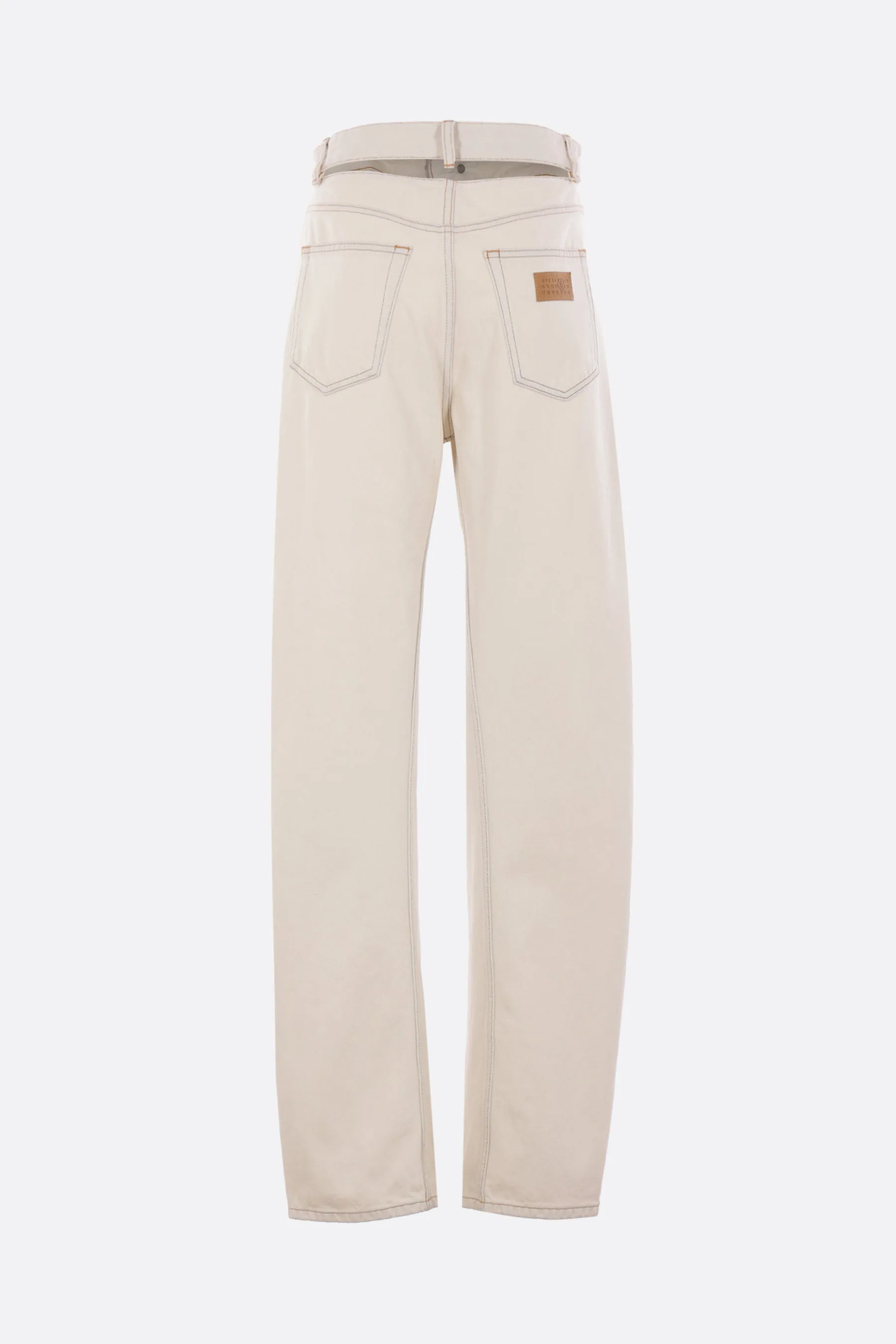 wide-leg jeans in denim