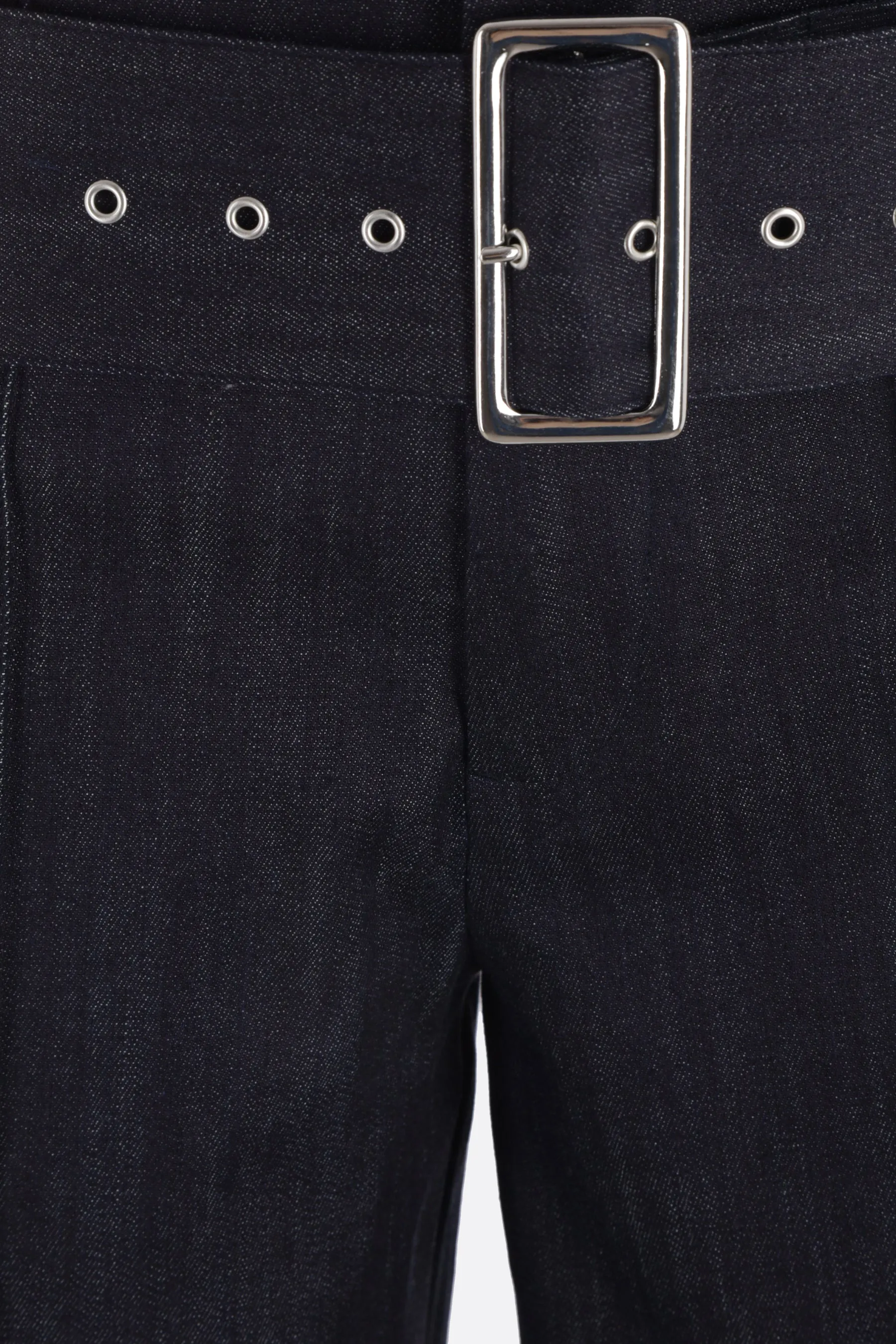 wide-leg stretch denim jeans