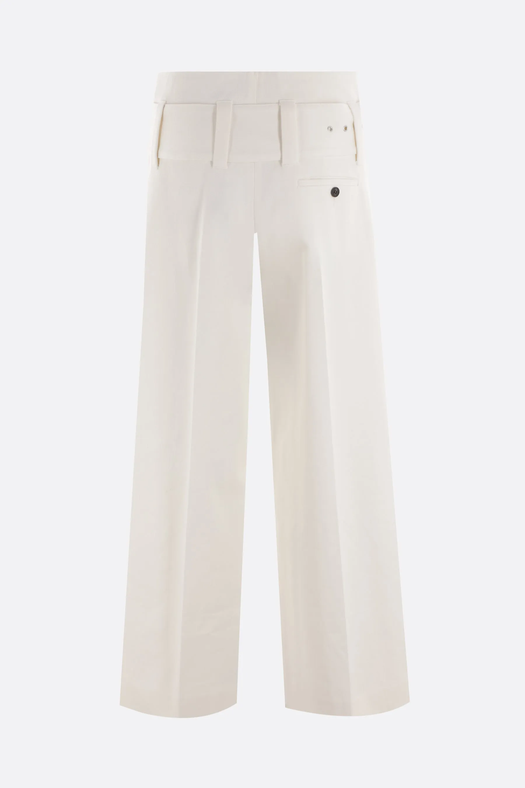 wide-leg stretch denim jeans