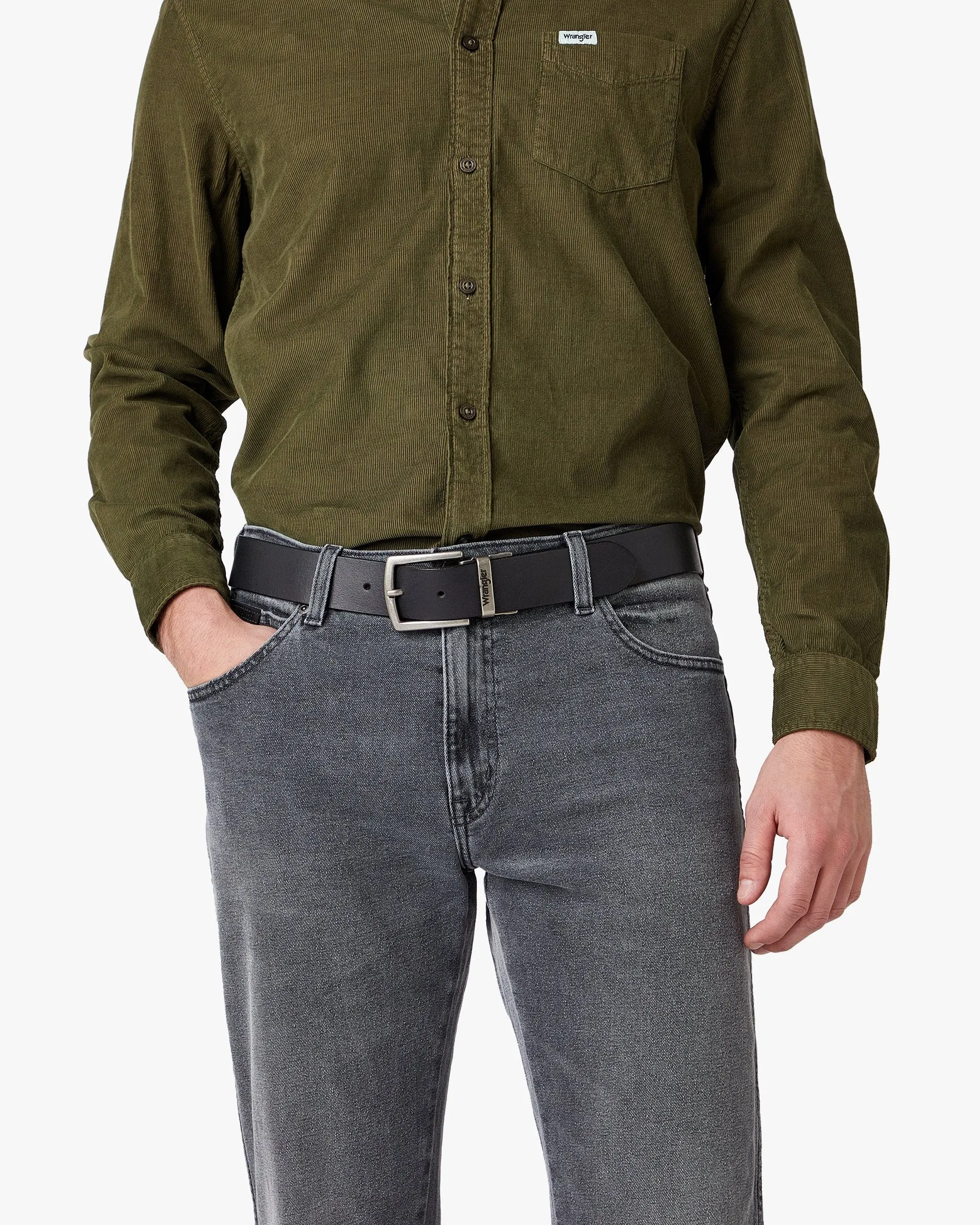 Wrangler 2-Sided Reversible Leather Belt - Black / Brown