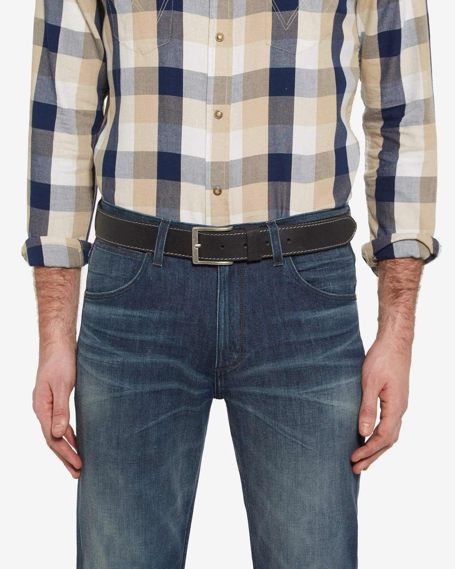 Wrangler Basic Stitched Belt - Black