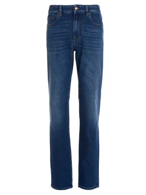 Z Zegna Logo Patch Straight Leg Jeans