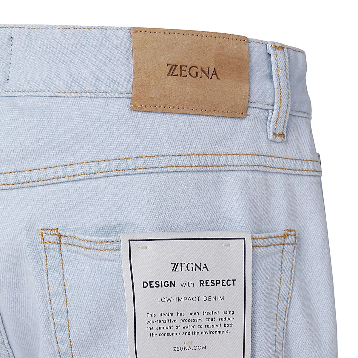Z Zegna Logo Patch Straight Leg Jeans